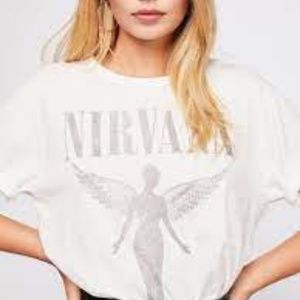 Free People Rocker Shirt Nirvana